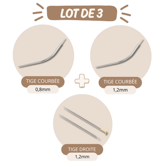 Kit de 3 guides d’insertion pour piercing – Changer ses bijoux facilement