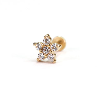 Piercing fleur strass - By Les Audacieuses - hélix, flat, conch 