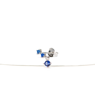 Boucles d'oreilles strass bleu - By Les Audacieuses - Boucles d'oreilles clous