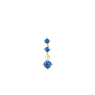 Boucles d'oreilles strass bleu - By Les Audacieuses - Boucles d'oreilles clous