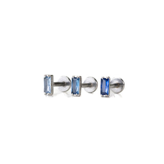 Piercing Labret, Strass Bleu, pour Hélix, Conch, et Tragus - Élégance et Style pour Chaque Oreille