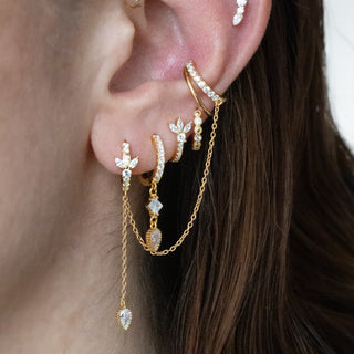 earstack lobes mini creole chaine oreille earcuff