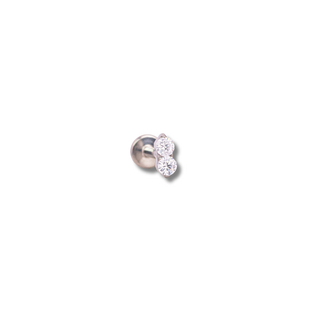 piercing titane asti f 136 titane argent zircon