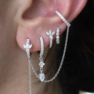 composition boucle oreille argent 