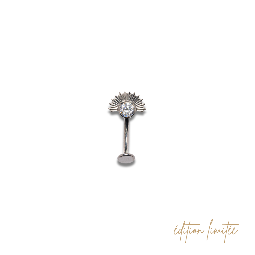 Piercing Nombril Chic En Acier Inoxydable Avec Boules En Turquoise Veinée – Style Banane